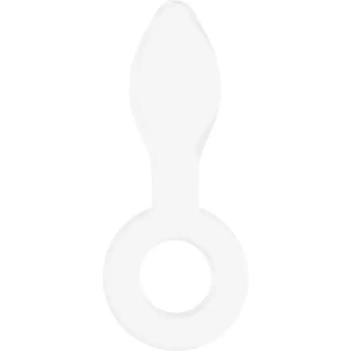 Белая анальная пробка Plugger - 11,9 см - Chrystalino