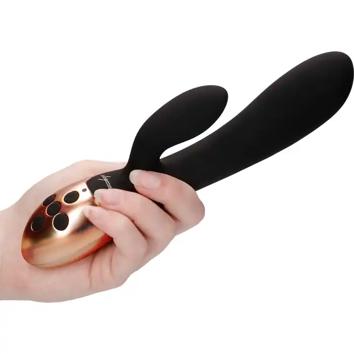 Черный вибратор Exquisite с подогревом - 20,5 см - Elegance. Фотография 4.