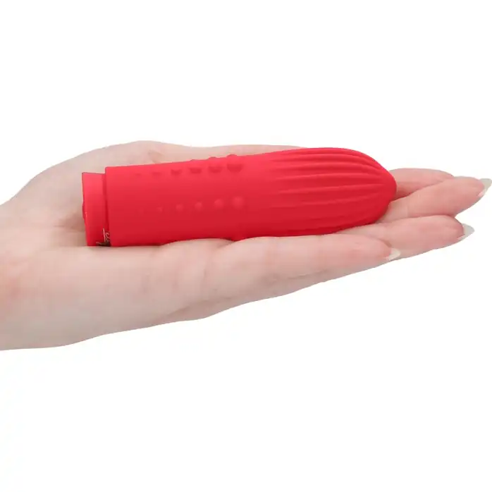 Красная вибропуля Turbo Rechargeable Bullet Lush - 9,8 см - Elegance. Фотография 3.