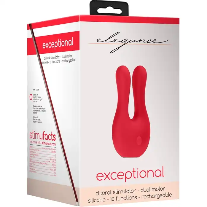 Красный клиторальный стимулятор Exceptional - 10,4 см - Elegance. Фотография 10.