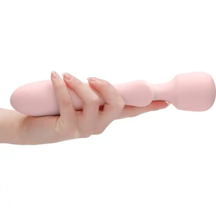 Розовый вибромассажер-жезл Jiggle - Loveline. Фотография 4.