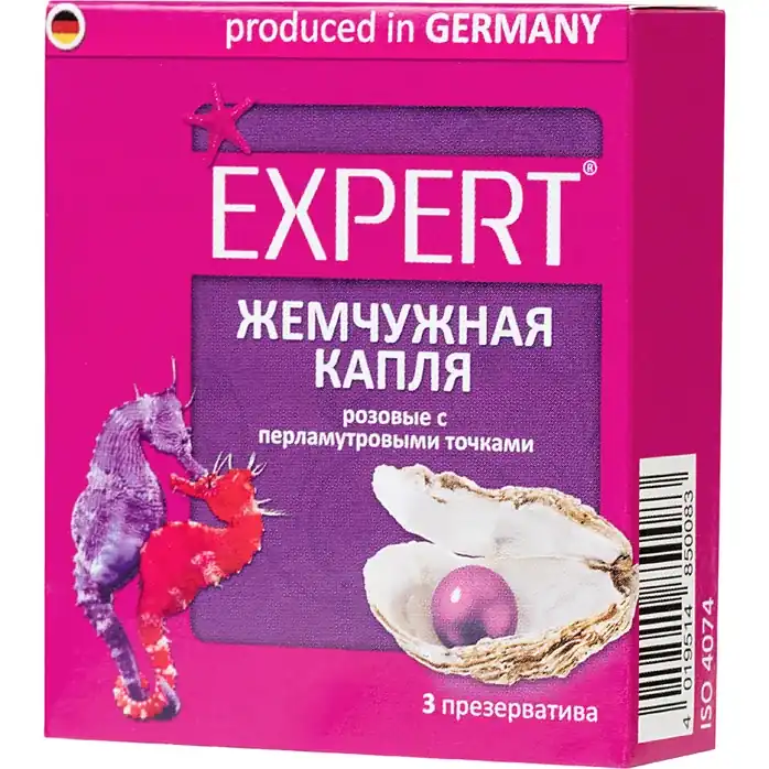 Презервативы Expert Жемчужная капля с точечной текстурой - 3 шт