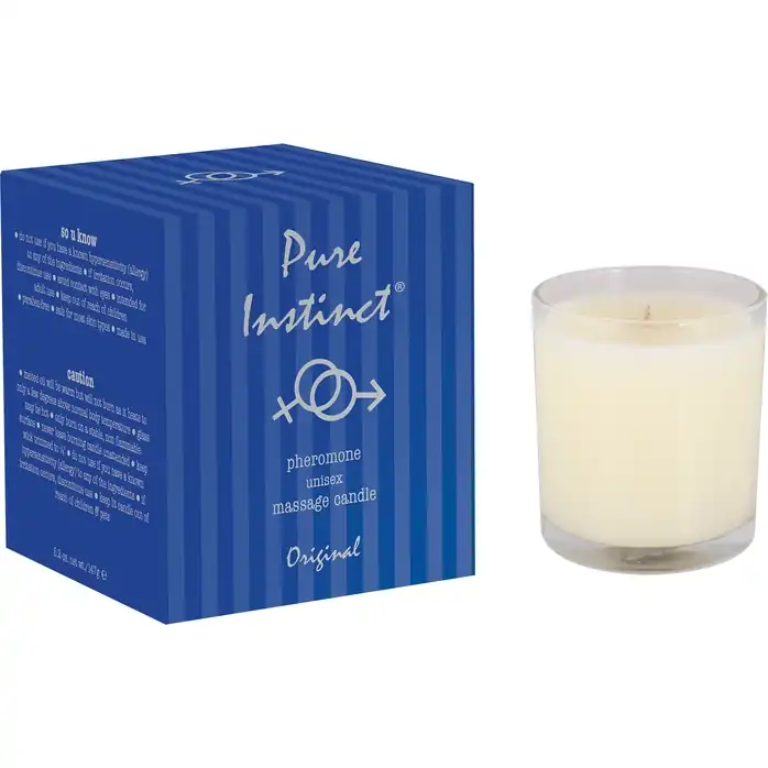 Свеча для массажа с феромонами Pure Instinct True Blue - 147 гр