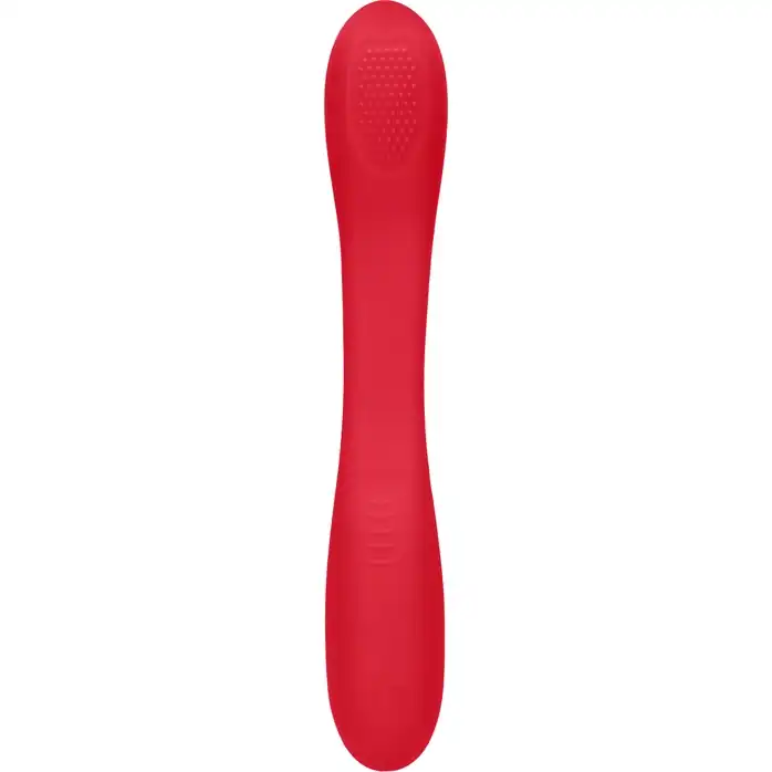Красный двухсторонний вибратор Flex - 21,5 см - Elegance. Фотография 3.