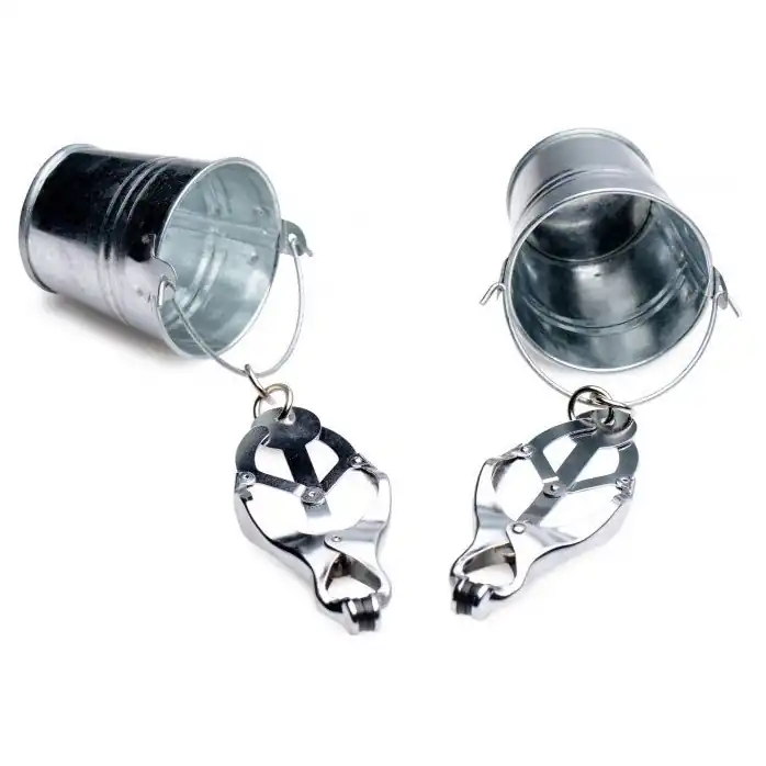 Зажимы на соски с ведрами под грузы Jugs Nipple Clamps with Buckets - Master Series