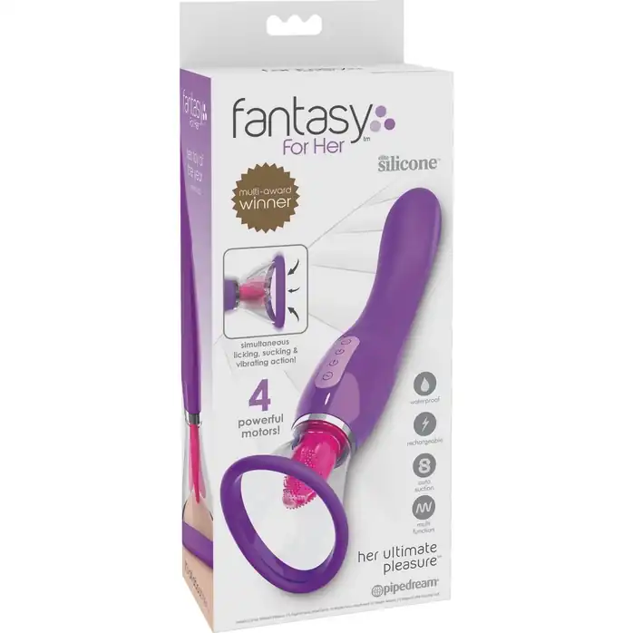 Фиолетовый вакуумный клиторальный стимулятор Her Ultimate Pleasure - Fantasy For Her. Фотография 6.