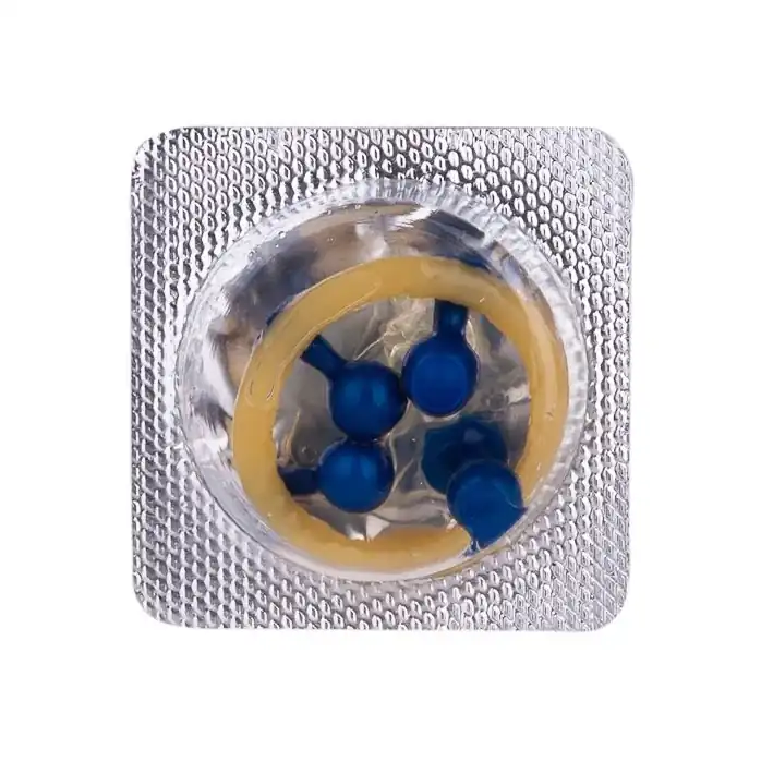 Стимулирующий презерватив-насадка Roll Ball Cherry - Sitabella condoms. Фотография 4.