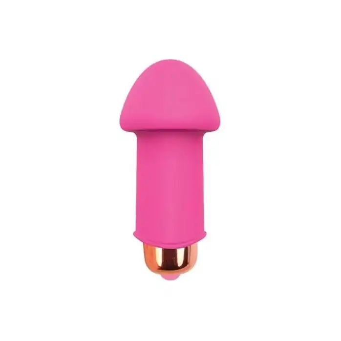 Розовый силиконовый вибромассажер Sweet Toys - 5 см - SWEET TOYS