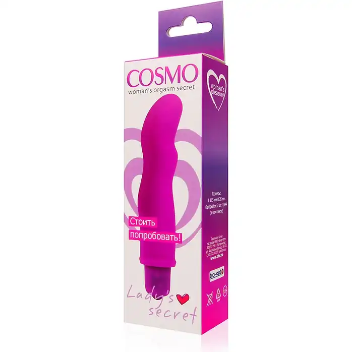 Розовый фантазийный вибромассажер Cosmo - 11,5 см. Фотография 3.
