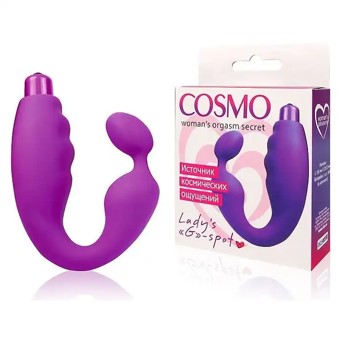 Фиолетовый вибромассажер-подкова Cosmo - 19,5 см - COSMO. Фотография 2.