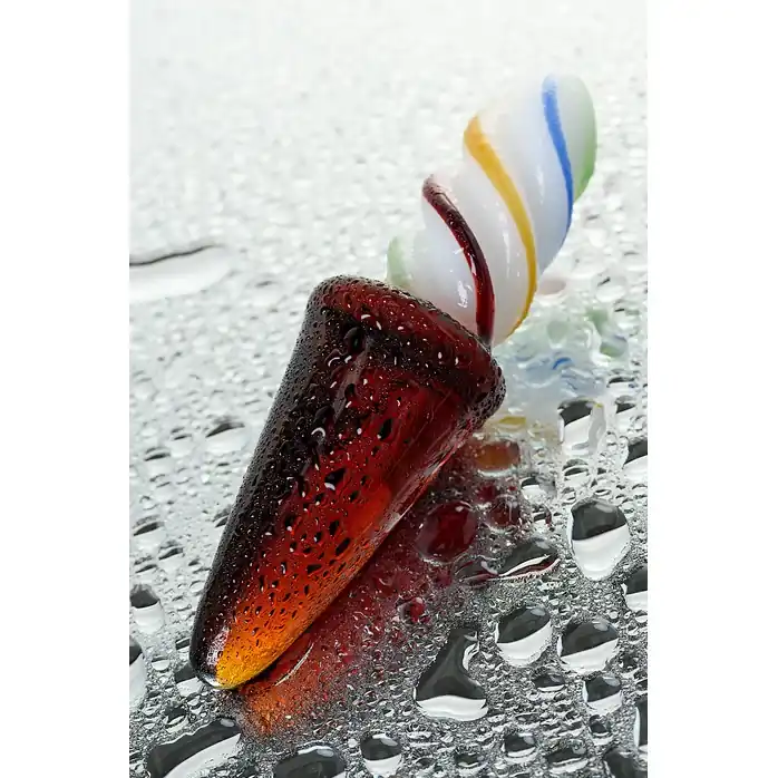 Коническая стеклянная анальная втулка Sexus Glass - 16 см - Sexus Glass. Фотография 6.