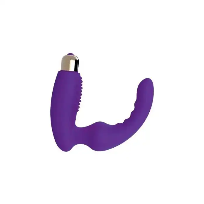 Фиолетовый вибростумулятор простаты с изогнутым кончиком - SWEET TOYS