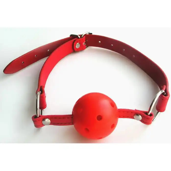 Красный пластиковый кляп-шарик Ball Gag - NOTABU