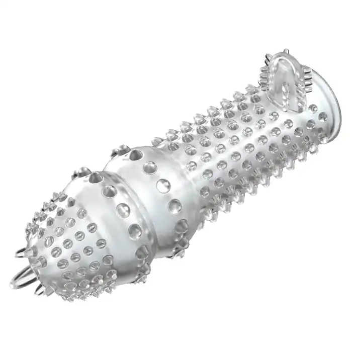Закрытая прозрачная насадка Crystal sleeve - 12,8 см - EROWOMAN-EROMAN