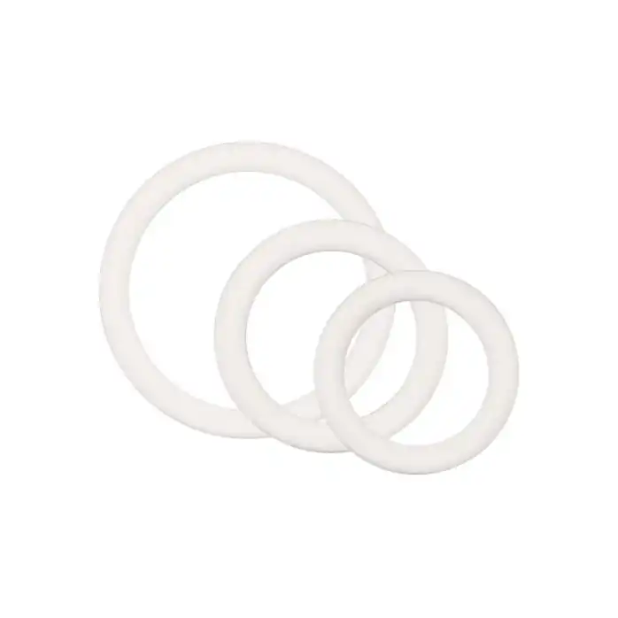 Набор из 3 белых эрекционных колец White Rubber Ring Set - Rings!