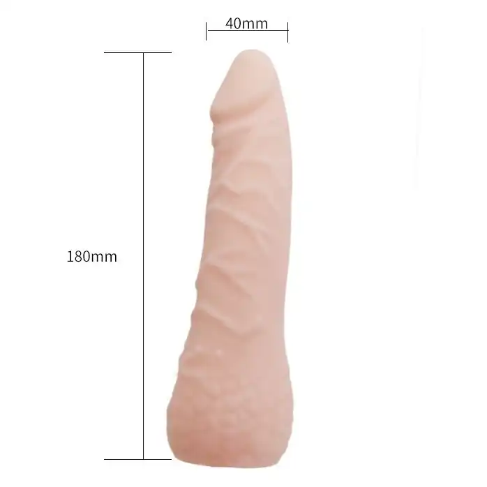 Реалистичная телесная насадка на пенис - 18 см - SEX EXPERT. Фотография 3.