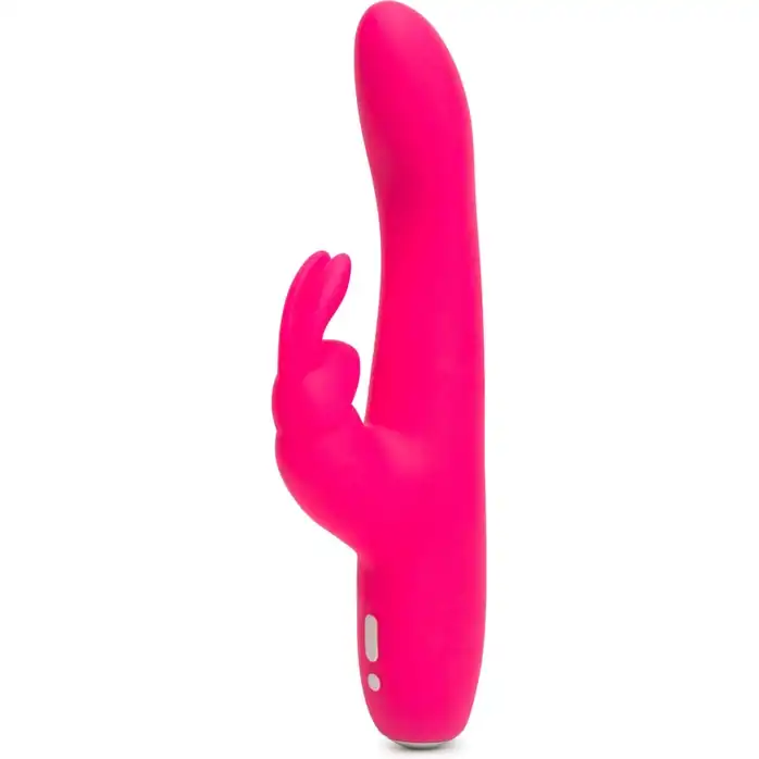 Розовый перезаряжаемый вибратор Rabbit Slimline Curve Rechargeable - 24 см