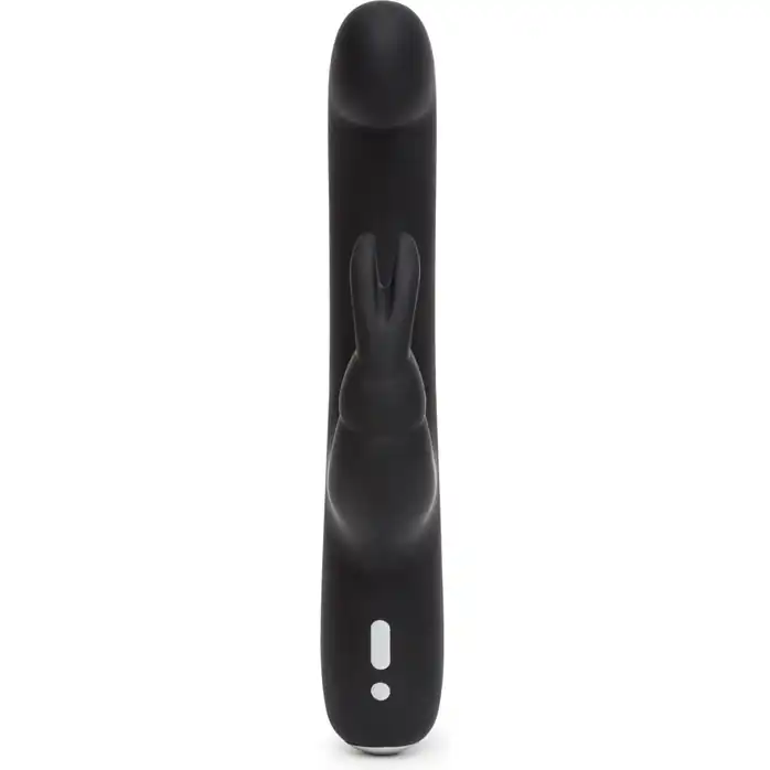 Чёрный вибратор Slimline G-Spot Rechargeable Rabbit Vibrator - 24,1 см. Фотография 3.