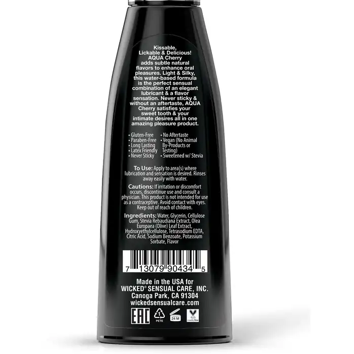 Лубрикант с ароматом сладкой вишни Wicked Aqua Cherry - 120 мл. Фотография 2.