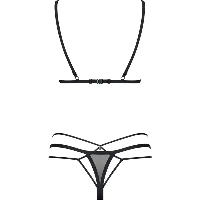 Соблазнительный полупрозрачный комплект белья со стреп-лентами - Sexy. Фотография 4.