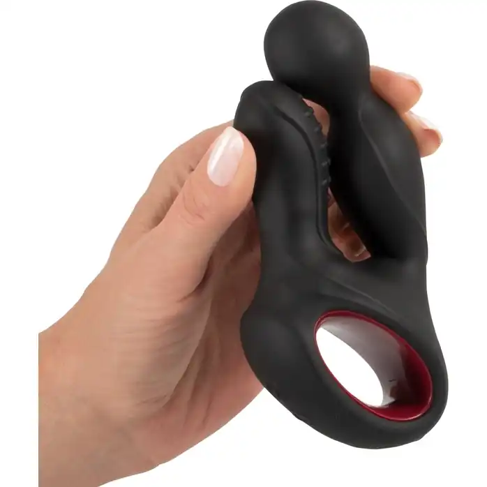 Черный вибромассажер простаты с нагревом и ротацией Prostate Plug - 14,5 см - You2Toys. Фотография 4.
