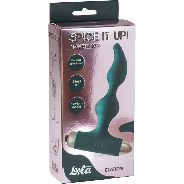Зеленая анальная вибропробка New Edition Elation - 13,1 см - Spice It Up. Фотография 3.