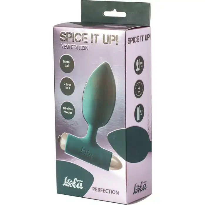 Зеленая анальная вибропробка New Edition Perfection - 11,1 см - Spice It Up. Фотография 3.