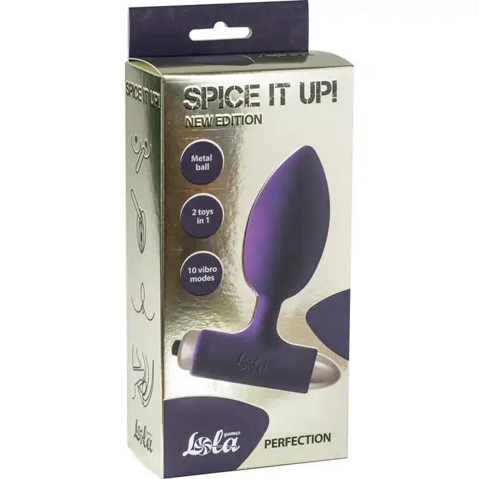 Фиолетовая анальная вибропробка New Edition Perfection - 11,1 см - Spice It Up. Фотография 3.