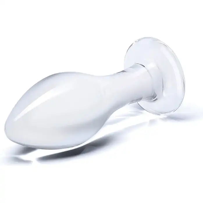 Прозрачная округлая анальная пробка Classic Glass Butt Plug - 11 см. Фотография 2.