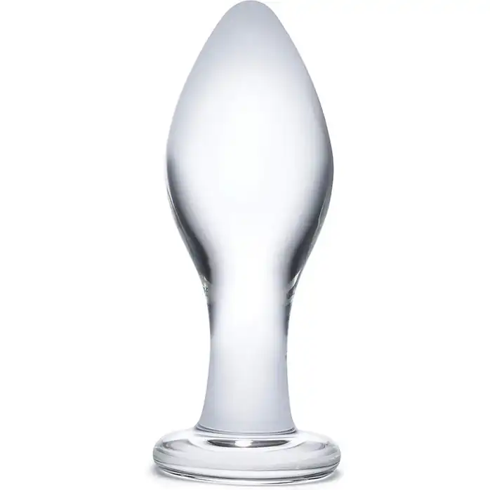Прозрачная округлая анальная пробка Classic Glass Butt Plug - 11 см