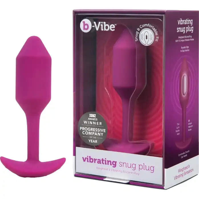 Розовая пробка для ношения с вибрацией Snug Plug 2 - 11,4 см