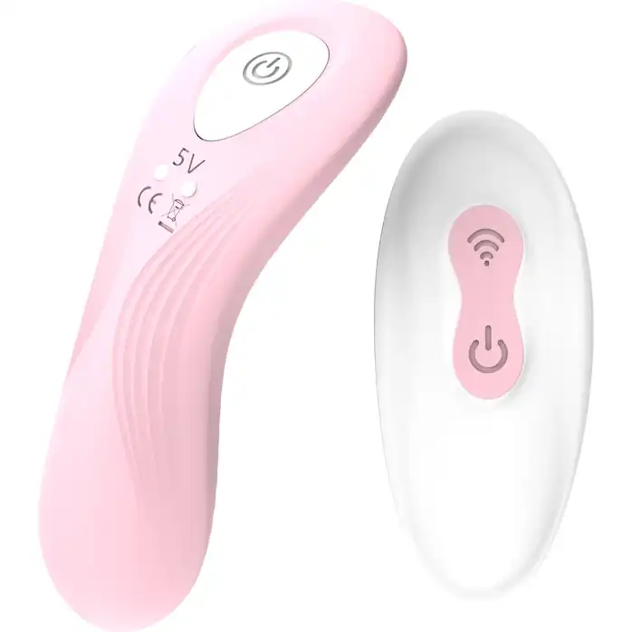 Розовый клиторальный стимулятор REMOTE LAY-ON VIBE - Vibes of Love. Фотография 3.