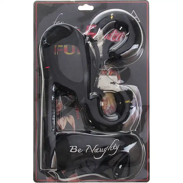 Набор для влюбленных: плетка, наручники, повязка - Sima-Land. Фотография 2.