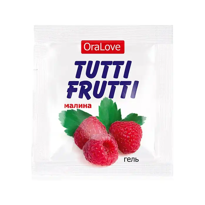 Саше гель-смазки Tutti-frutti с малиновым вкусом - 4 гр - Одноразовая упаковка