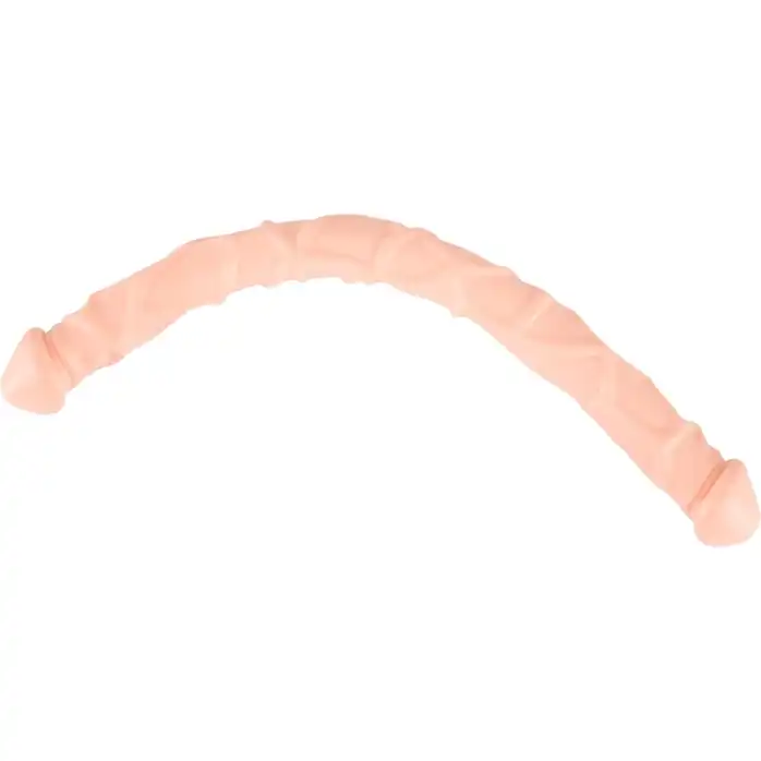 Телесный двусторонний реалистичный фаллоимитатор Double Dong - 45,8 см - Nature Skin. Фотография 2.