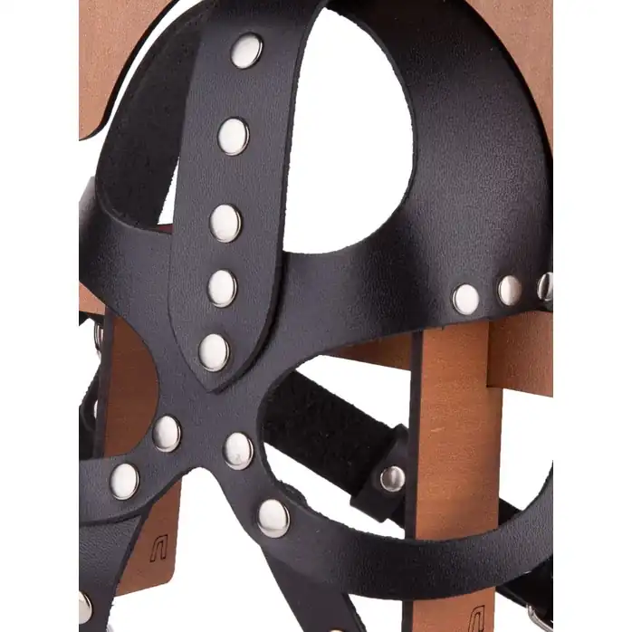 Кожаная маска-шлем Лектор - BDSM accessories. Фотография 3.