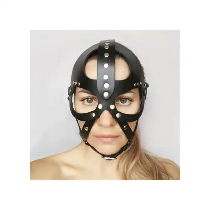 Кожаная маска-шлем Лектор - BDSM accessories