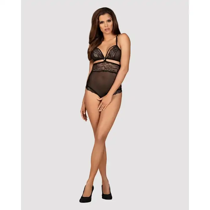 Изящное кружевное боди с интимным доступом - Spicy. Фотография 3.