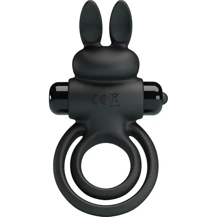 Черное эрекционное кольцо с вибростимуляцией клитора Vibrant Penis Ring III - Pretty Love. Фотография 2.