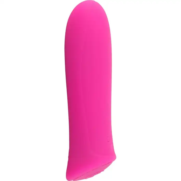 Розовый мини-вибромассажер Rechargeable Power - 8,5 см - Sweet Smile