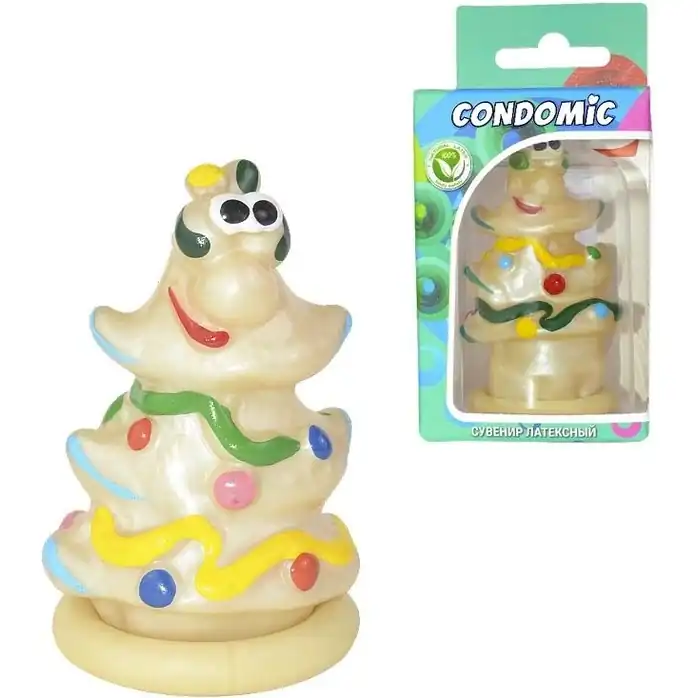 Сувенирный латексный презерватив Елка - Sitabella condoms