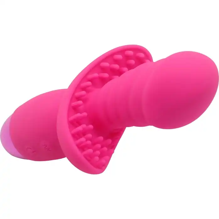 Розовый вибратор INDULGENCE Rechargeable Wild Ride - 16,5 см. Фотография 3.