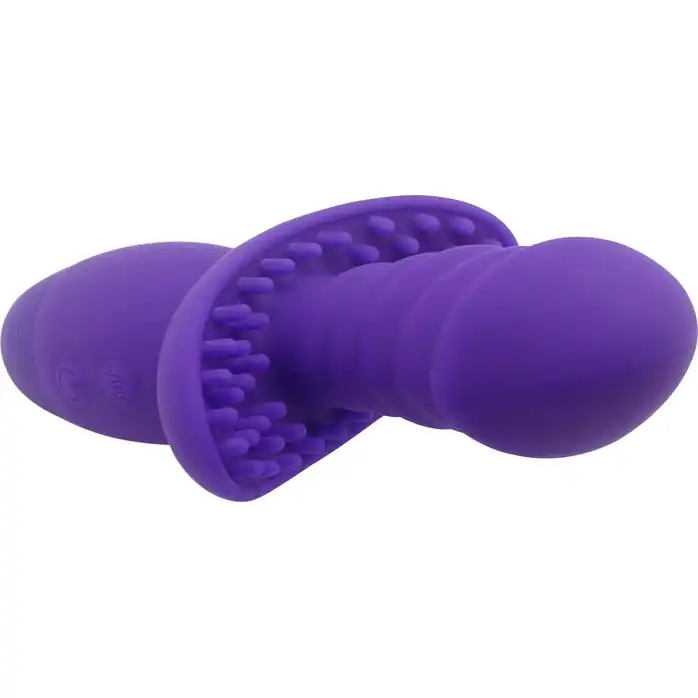 Фиолетовый вибратор INDULGENCE Wild Ride - 16,5 см. Фотография 4.