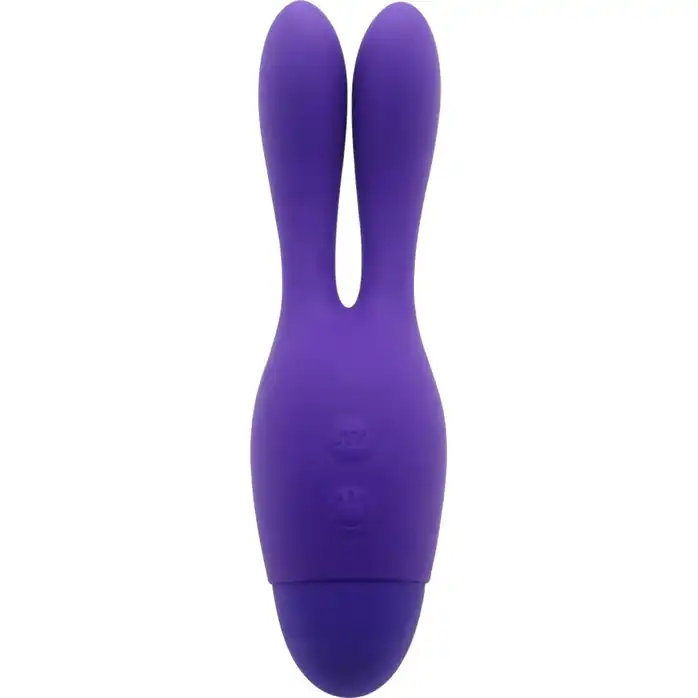 Фиолетовый вибратор INDULGENCE Dream Bunny - 15 см