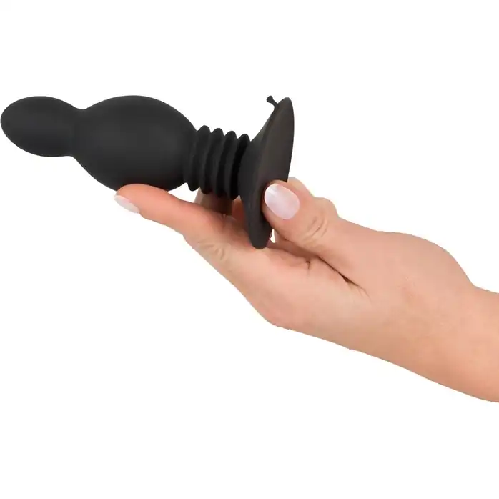 Черная анальная пробка с пружинным механизмом Bouncing Plug - 11,8 см - You2Toys. Фотография 3.