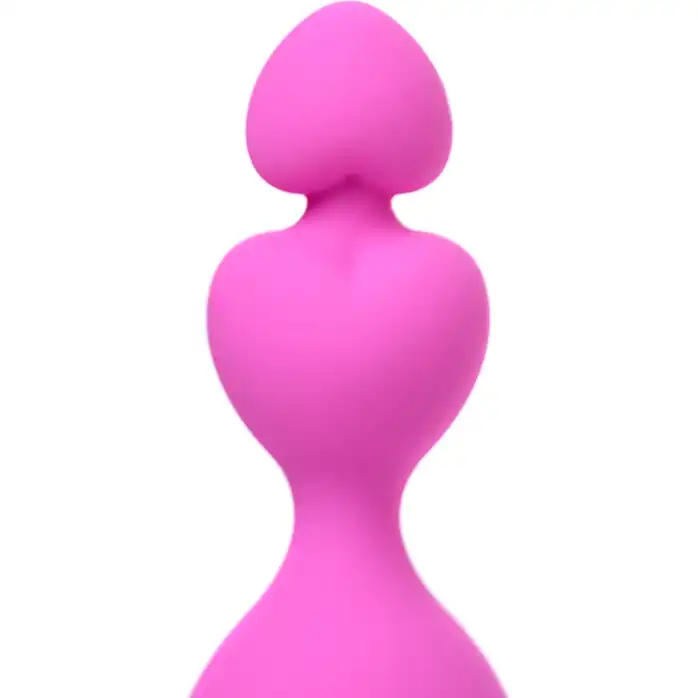Розовая силиконовая анальная цепочка Sweety - 18,5 см - ToDo. Фотография 5.