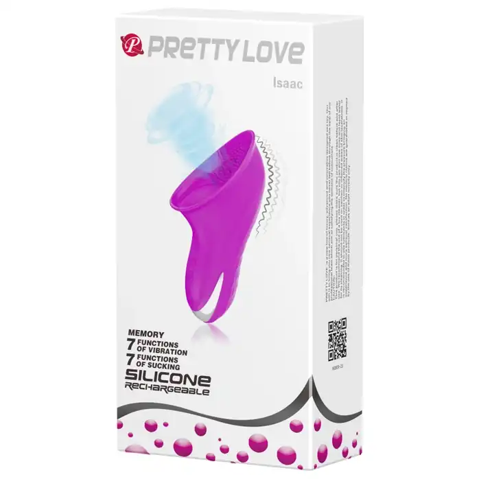 Лиловый клиторальный вакуумный вибромассажер Isaac - Pretty Love. Фотография 8.