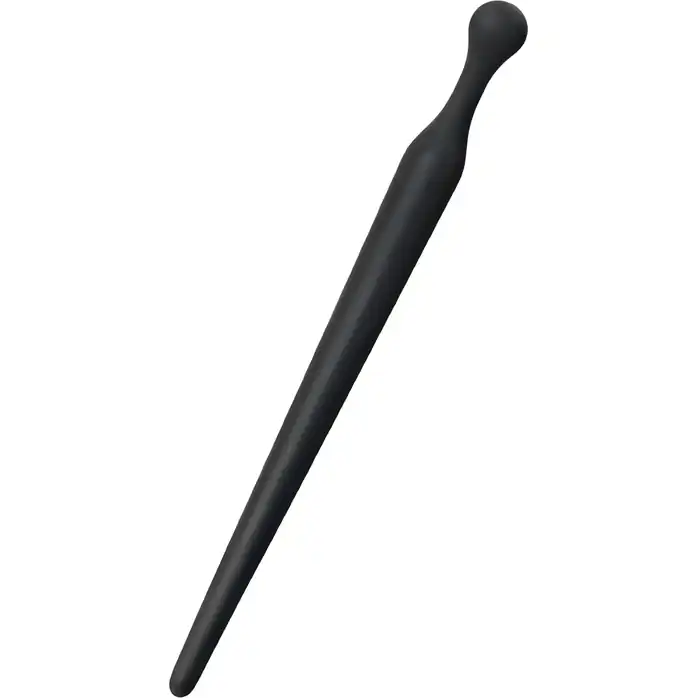 Черный силиконовый уретральный плаг - 10 см - Black Red