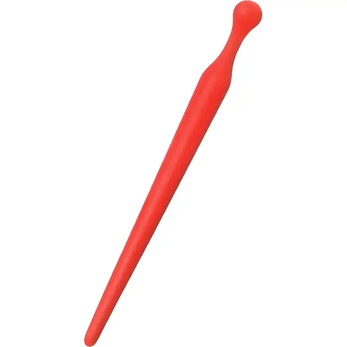 Красный силиконовый уретральный плаг - 10 см - Black Red