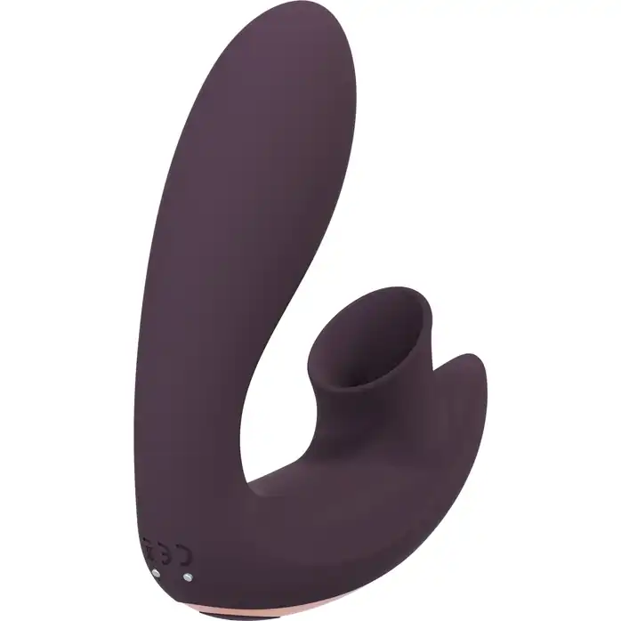 Фиолетовый вибратор для G-точки Irresistible Desirable с бесконтактной клиторальной стимуляцией